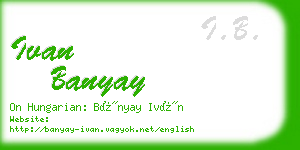 ivan banyay business card